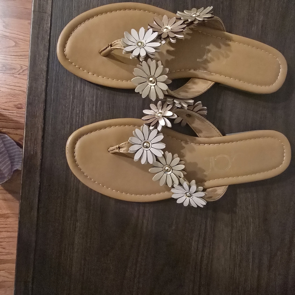 Sugar Brown Floral Embellished Sandals - Picture 4 of 9